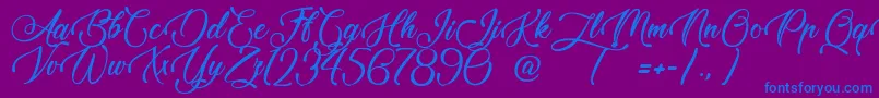 TaleOfHawks Font – Blue Fonts on Purple Background