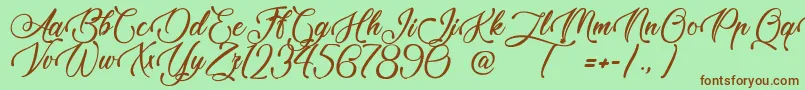 TaleOfHawks Font – Brown Fonts on Green Background