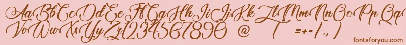 TaleOfHawks Font – Brown Fonts on Pink Background