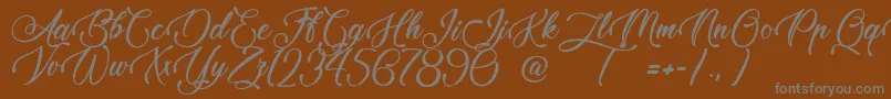 TaleOfHawks Font – Gray Fonts on Brown Background