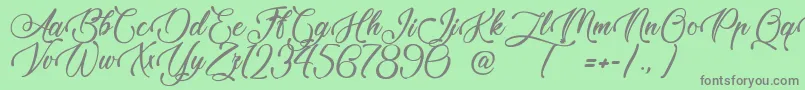 TaleOfHawks Font – Gray Fonts on Green Background