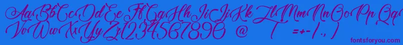 TaleOfHawks Font – Purple Fonts on Blue Background