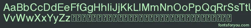 フォントKelveticaNobis – 黒い背景に緑の文字