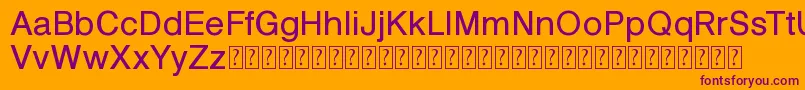 KelveticaNobis Font – Purple Fonts on Orange Background