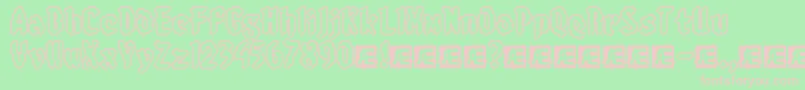 8blimro Font – Pink Fonts on Green Background