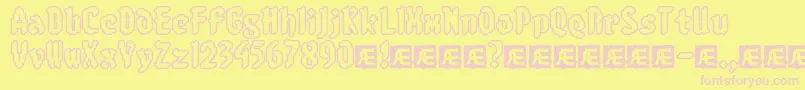 8blimro Font – Pink Fonts on Yellow Background