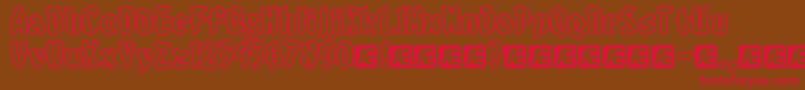 8blimro Font – Red Fonts on Brown Background