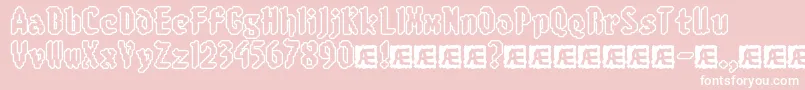 8blimro Font – White Fonts on Pink Background