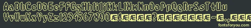 8blimro Font – Yellow Fonts on Black Background