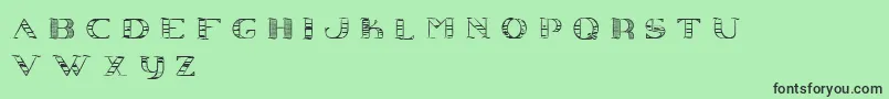 フォントConjecture – 緑の背景に黒い文字