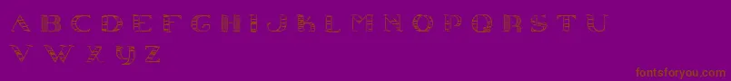 フォントConjecture – 紫色の背景に茶色のフォント