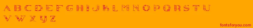 Conjecture Font – Red Fonts on Orange Background