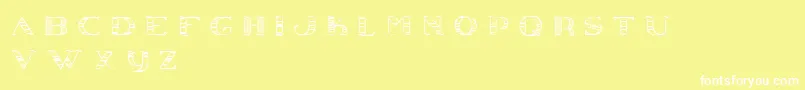 フォントConjecture – 黄色い背景に白い文字