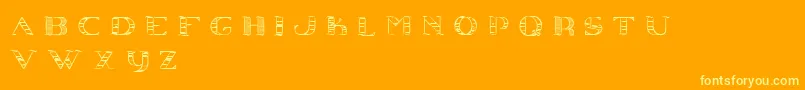 Conjecture Font – Yellow Fonts on Orange Background