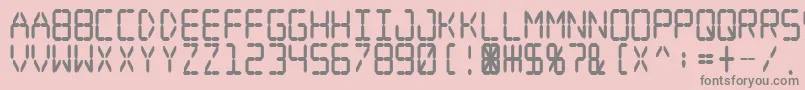 Digitaldreamfatnarrow-Schriftart – Graue Schriften auf rosa Hintergrund
