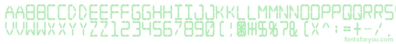 Digitaldreamfatnarrow Font – Green Fonts on White Background