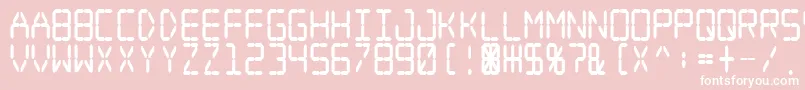 フォントDigitaldreamfatnarrow – ピンクの背景に白い文字