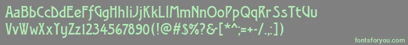 Шрифт ModernistOne – зелёные шрифты на сером фоне