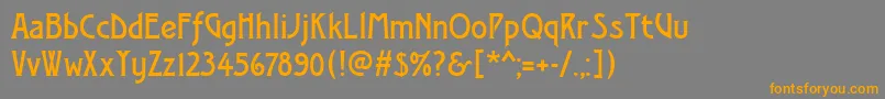 Шрифт ModernistOne – оранжевые шрифты на сером фоне