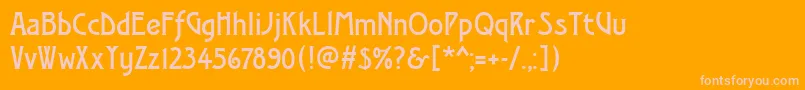 Police ModernistOne – polices roses sur fond orange