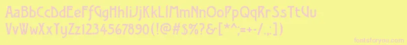 ModernistOne Font – Pink Fonts on Yellow Background