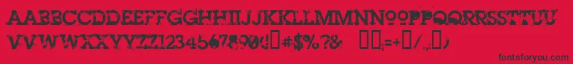 Heroin07 Font – Black Fonts on Red Background