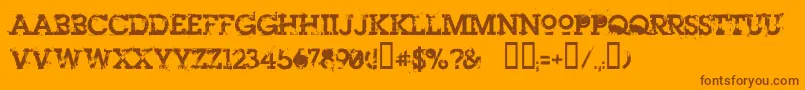Heroin07 Font – Brown Fonts on Orange Background
