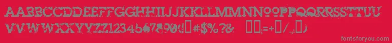 Heroin07 Font – Gray Fonts on Red Background