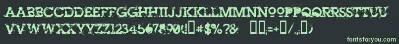Heroin07 Font – Green Fonts on Black Background