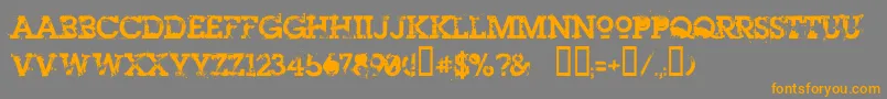 Heroin07 Font – Orange Fonts on Gray Background