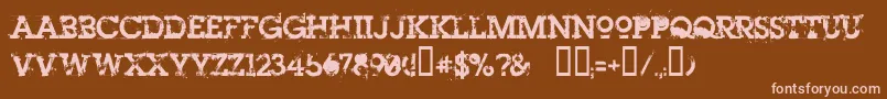 Heroin07 Font – Pink Fonts on Brown Background