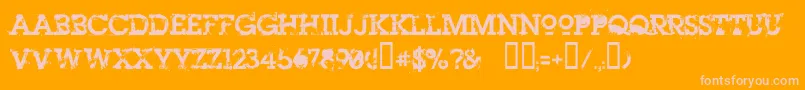 Heroin07 Font – Pink Fonts on Orange Background