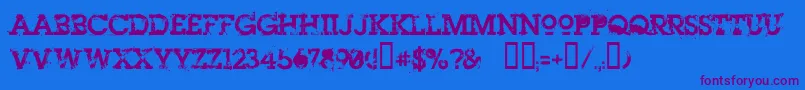 Шрифт Heroin07 – фиолетовые шрифты на синем фоне
