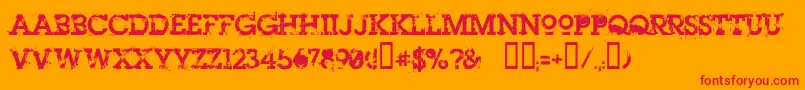 Heroin07 Font – Red Fonts on Orange Background