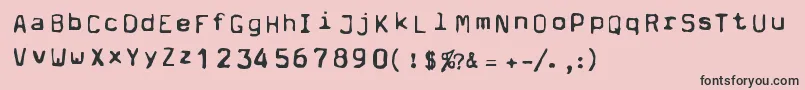 フォントDpm – ピンクの背景に黒い文字