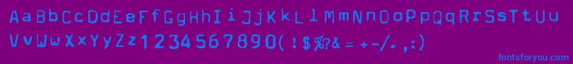 Dpm Font – Blue Fonts on Purple Background
