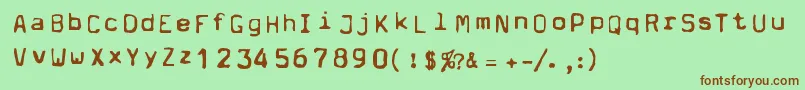 Шрифт Dpm – коричневые шрифты на зелёном фоне