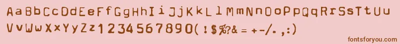 Dpm-fontti – ruskeat fontit vaaleanpunaisella taustalla