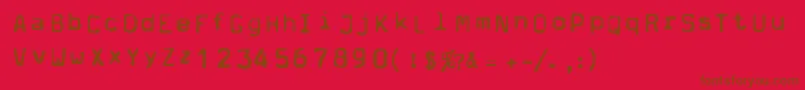 Dpm Font – Brown Fonts on Red Background