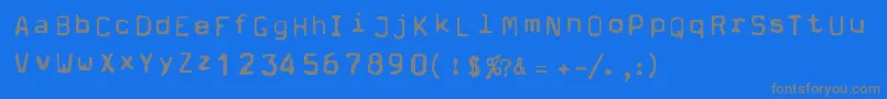 Dpm-Schriftart – Graue Schriften auf blauem Hintergrund