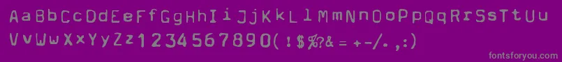 フォントDpm – 紫の背景に灰色の文字