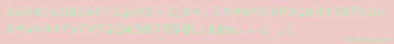 Dpm-Schriftart – Grüne Schriften auf rosa Hintergrund