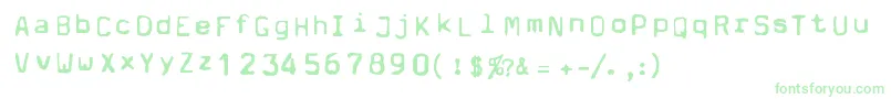 Шрифт Dpm – зелёные шрифты на белом фоне
