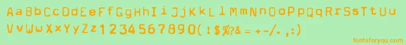 More about Dpm Font Dpm Font – Orange Fonts on Green Background