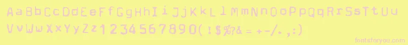 Dpm Font – Pink Fonts on Yellow Background