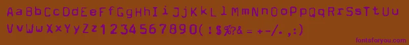 Dpm Font – Purple Fonts on Brown Background