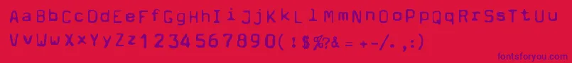 Шрифт Dpm – фиолетовые шрифты на красном фоне