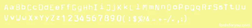 Dpm Font – White Fonts on Yellow Background