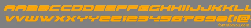 Eridanusital Font – Orange Fonts on Gray Background