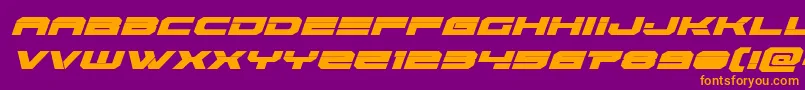 Eridanusital-fontti – oranssit fontit violetilla taustalla
